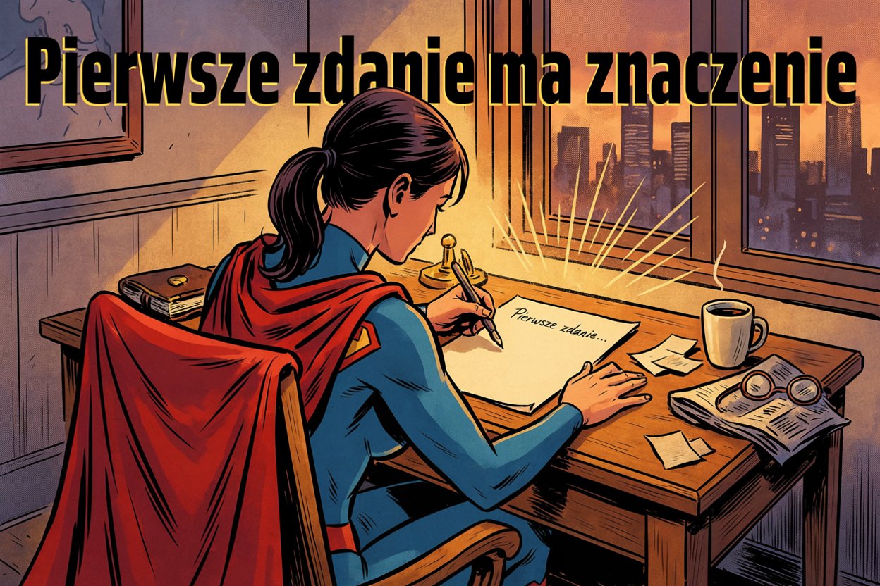 Pierwsze zdanie na stronie